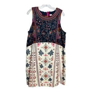 Anthropologie Women’s Akemi + Kin Reagan Embroidered Sleeveless Dress Size 14